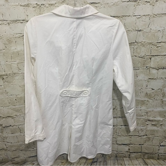 Greys Anatomy White Button Up Pocket Scrub Jacket Coat - Picture 3 of 5